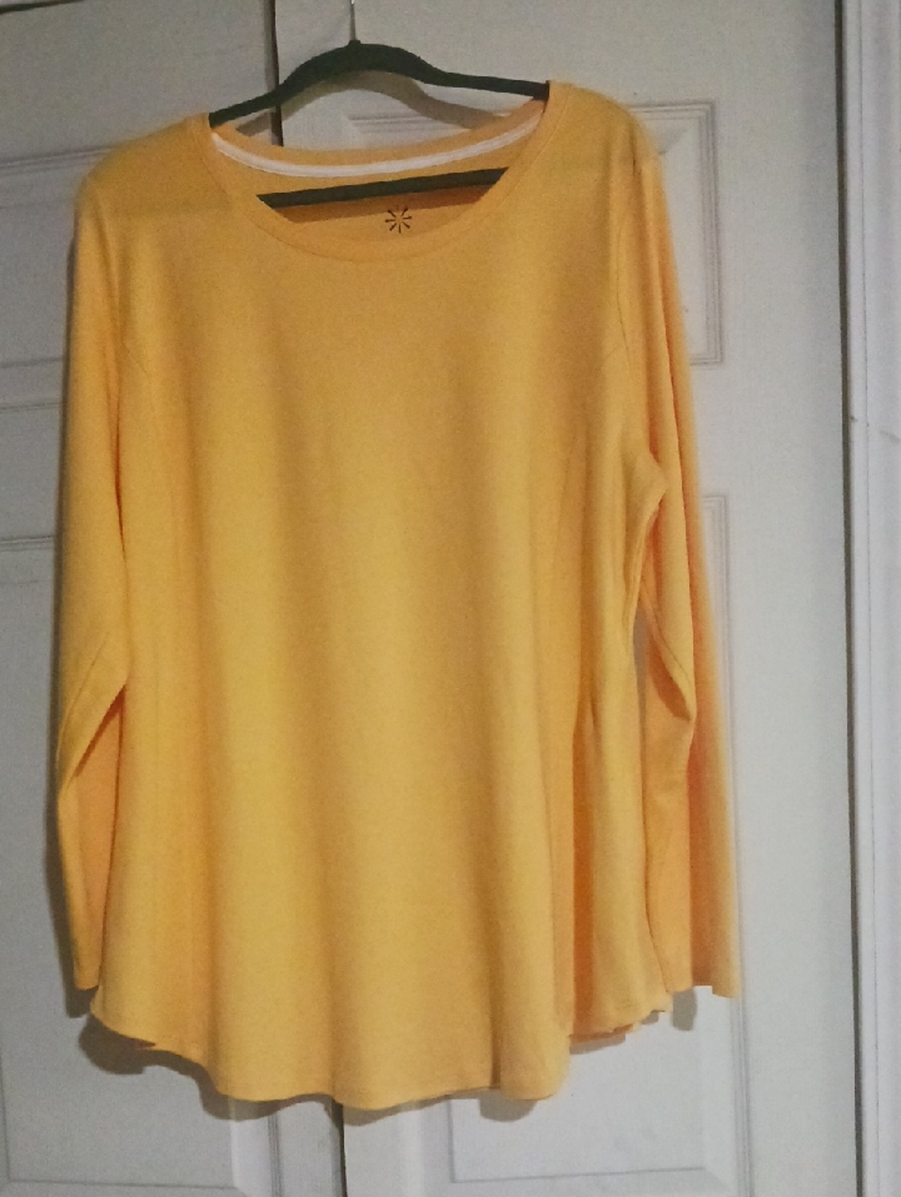 Isaac Mizrahi Sunny Yellow Long Sleeve Crewneck Top